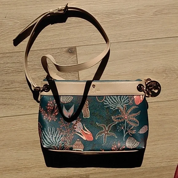 Spartina 449 Blue and Tan Crossbody Bag - Picture 3 of 16